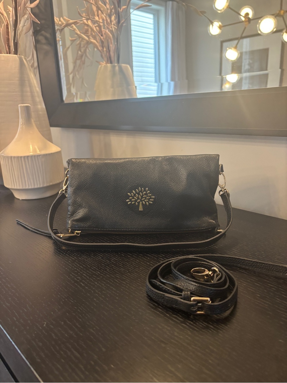 Mulberry Black Leather Shoulder and Crossbody Bag